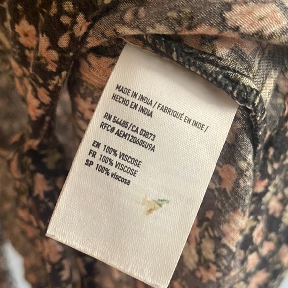 XL American Eagle Outfitters Long Sleeve Boho Crop Top - Picture 5 of 6